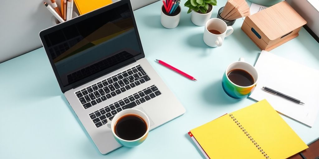 Bright workspace for aspiring entrepreneurs starting a business.