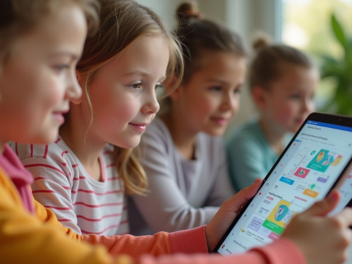 Copii folosind social media responsabil cu supravegherea parinților.