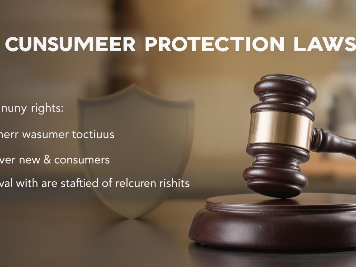 Lege și protecția consumatorului, simbolizând siguranța.