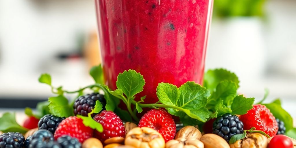 Nutrient-rich smoothie with brain-boosting ingredients.