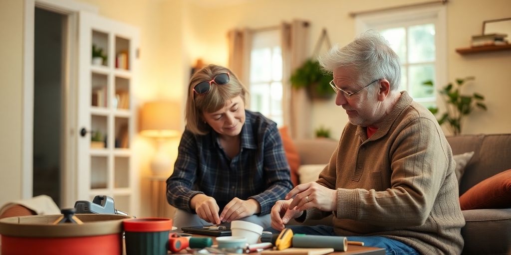 Senior home repair assistance with tools and caring support.