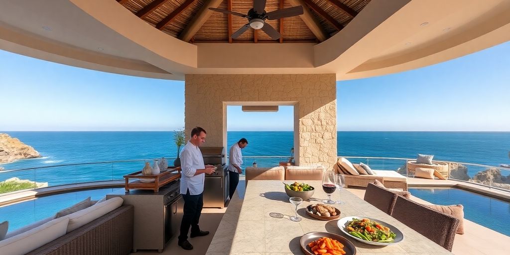 Luxury Cabo villa with ocean view and private chef.