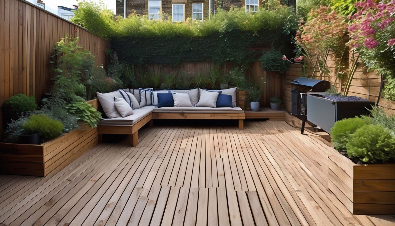 softwood decking small London garden