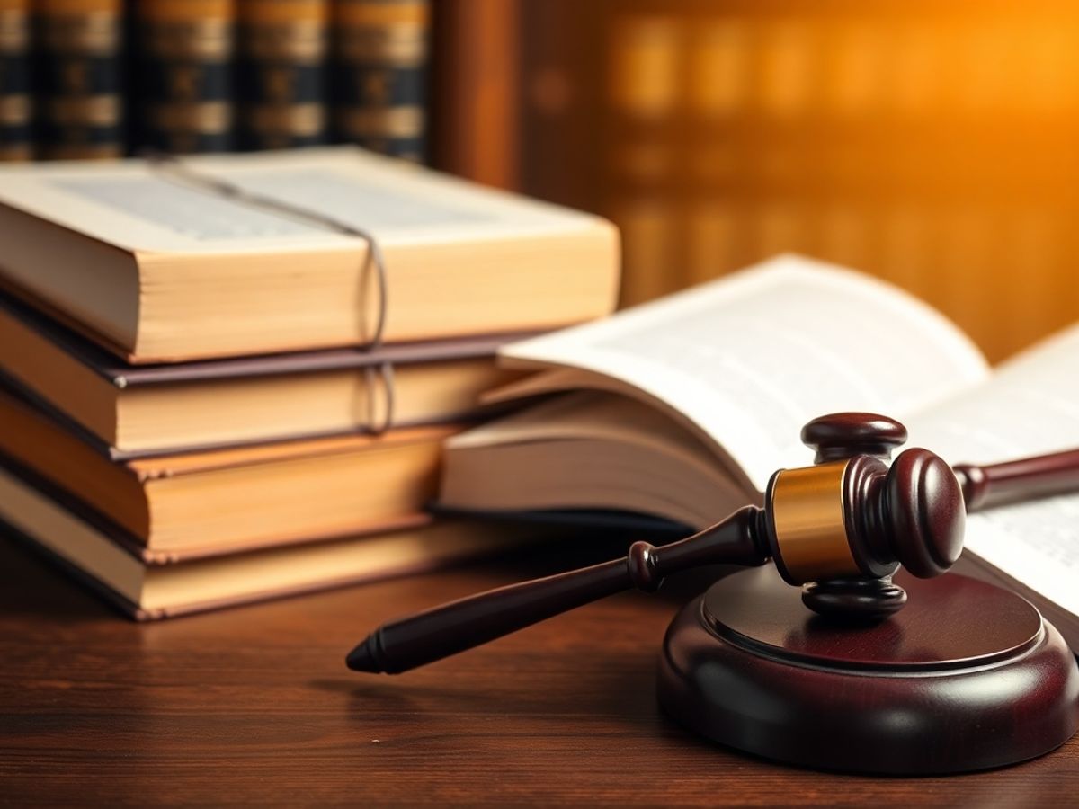 Cărți de drept civil și ciocan de judecător.