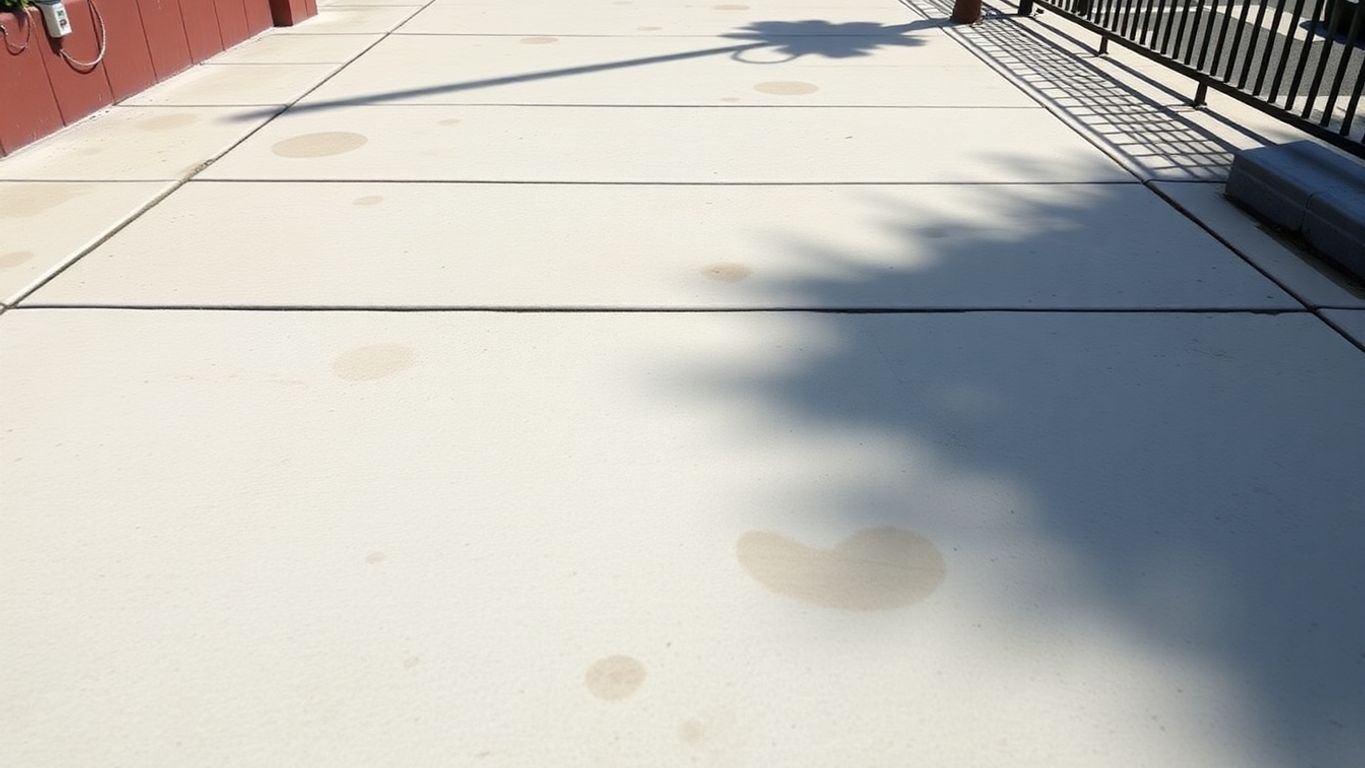 Clean pavement, gum removed.