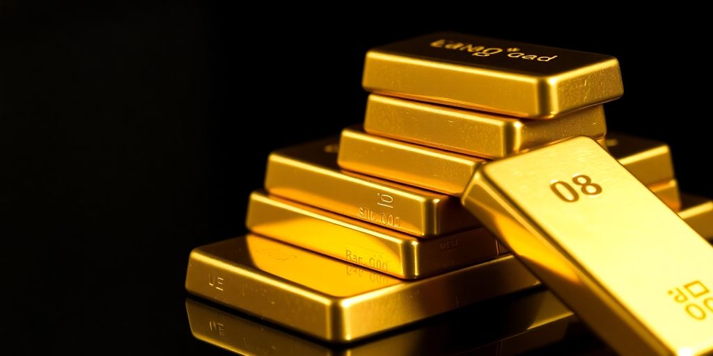 Lingots d'or brillant empilés