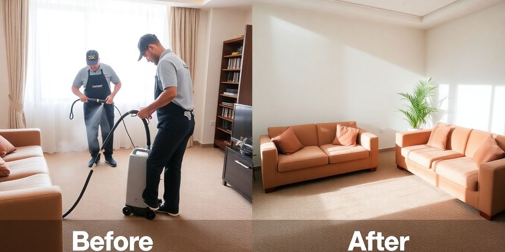 فني تنظيف بالبخار في الطائف أثناء العمل.