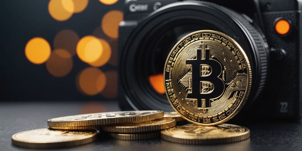 Crypto coins, referral codes, arrow, and bonuses