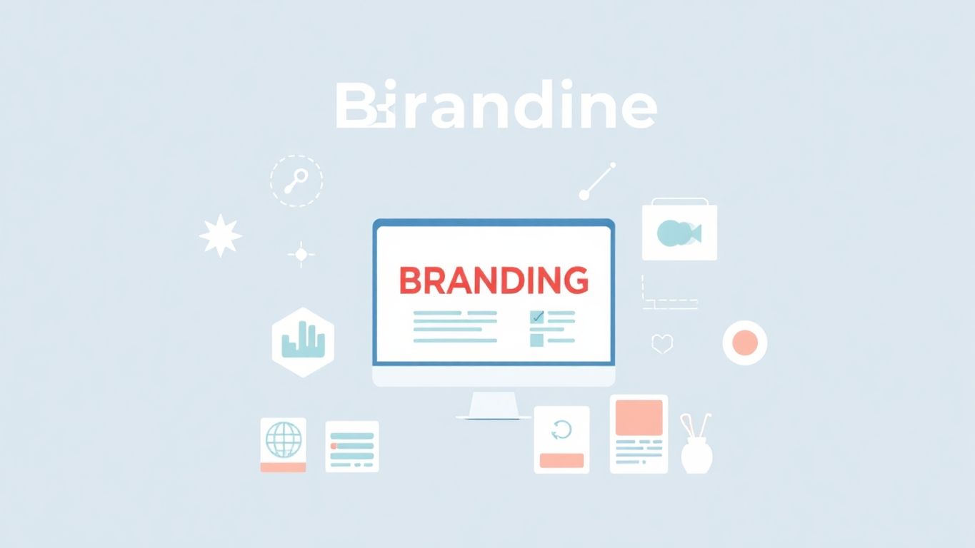 Moderne illustrasjon av branding med myke farger.