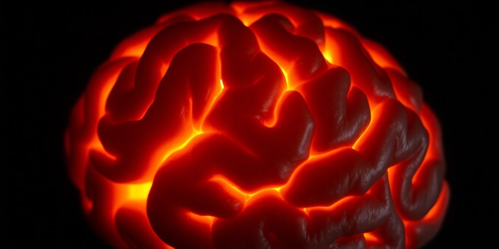 A close-up shot of a brain.