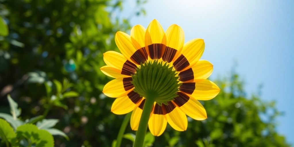 Smartflower solaire ouvert dans un jardin