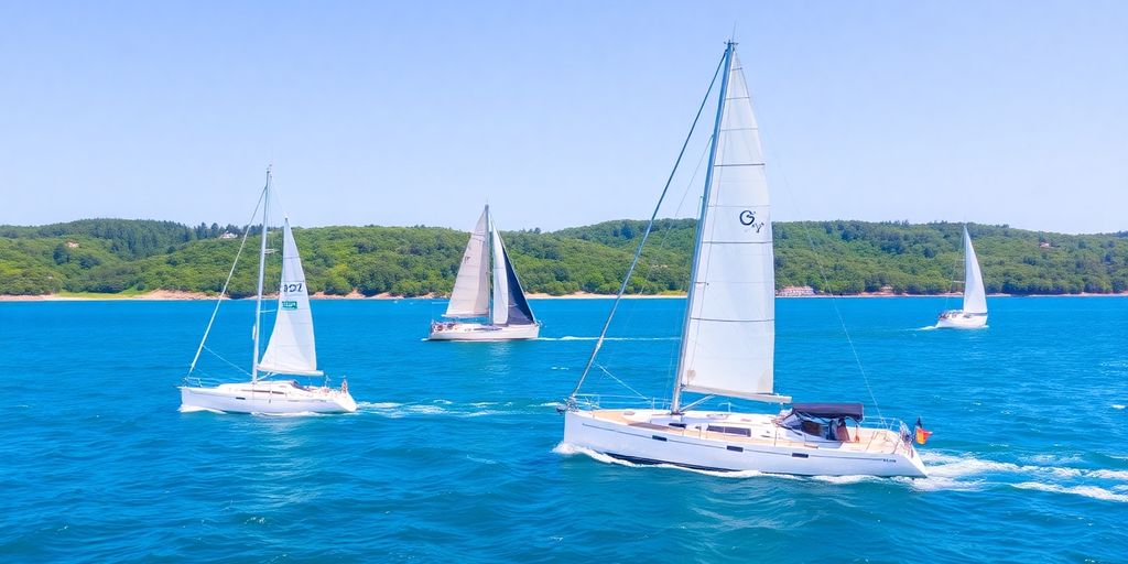 Sailing boats on Long Island's beautiful waters.