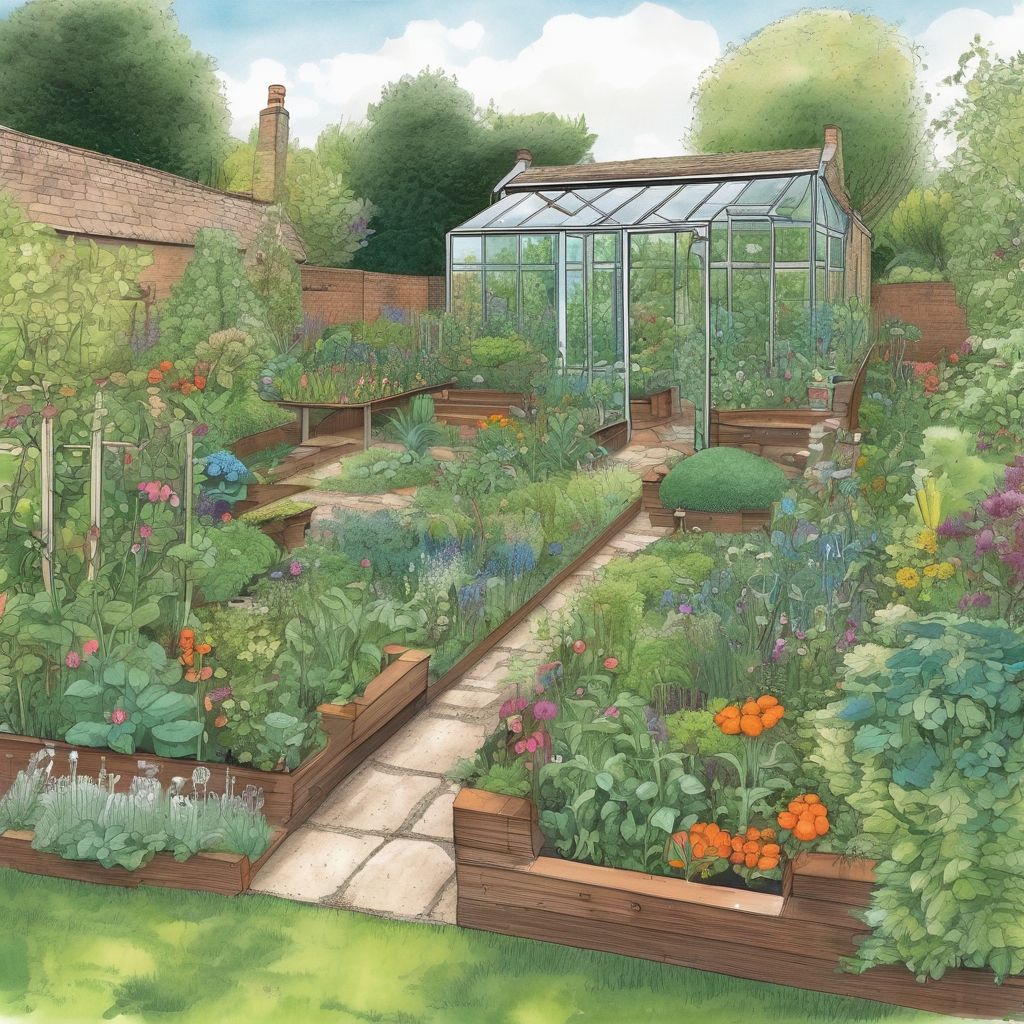 organic garden in the UK with challenges