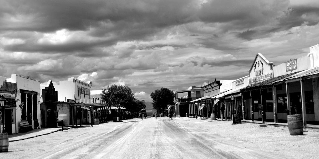 a road with buildings on the side