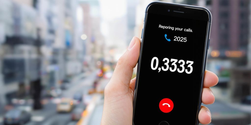 Person avec smartphone et numéro suspect, regard inquiet.