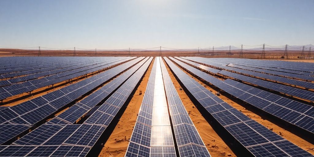 Panneaux solaires sous un soleil éclatant
