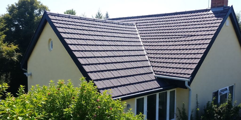 A Dublin home with a well-maintained roof.