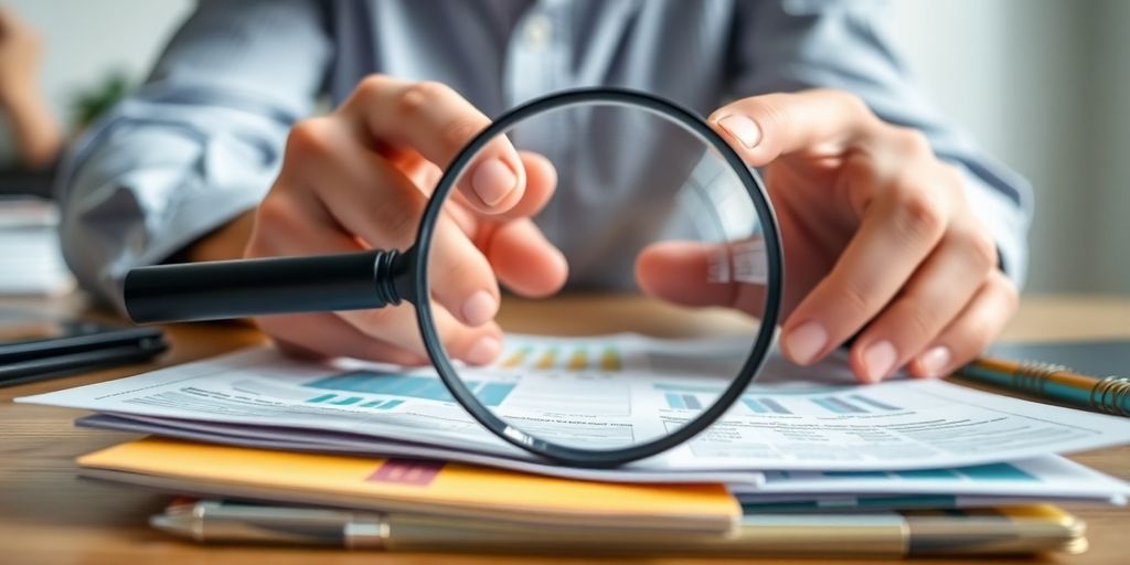 Person examining diverse investment options.