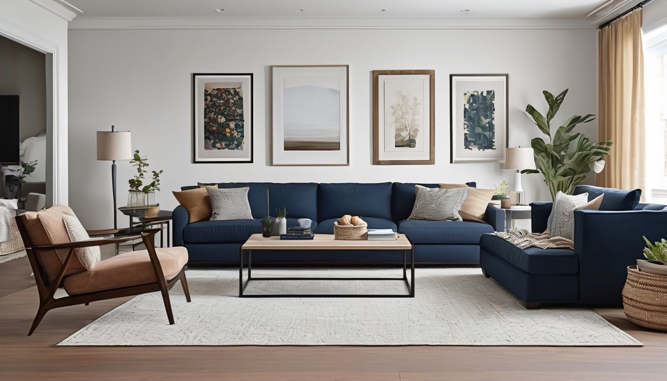 organized living room with minimalistic decor and storage solutions