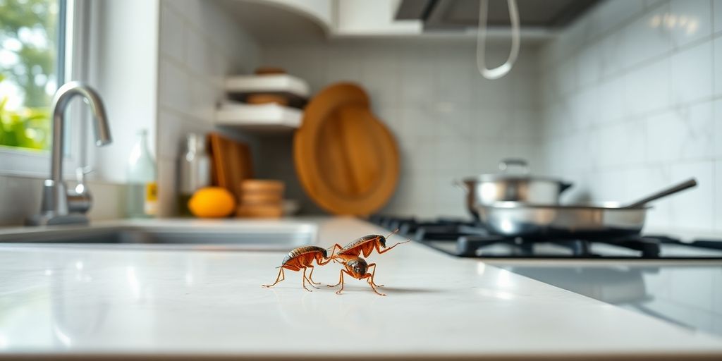 Bucatarie curata fara gandaci.