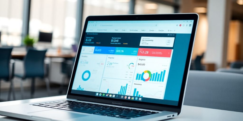 Close-up of a laptop with WordPress dashboard open.