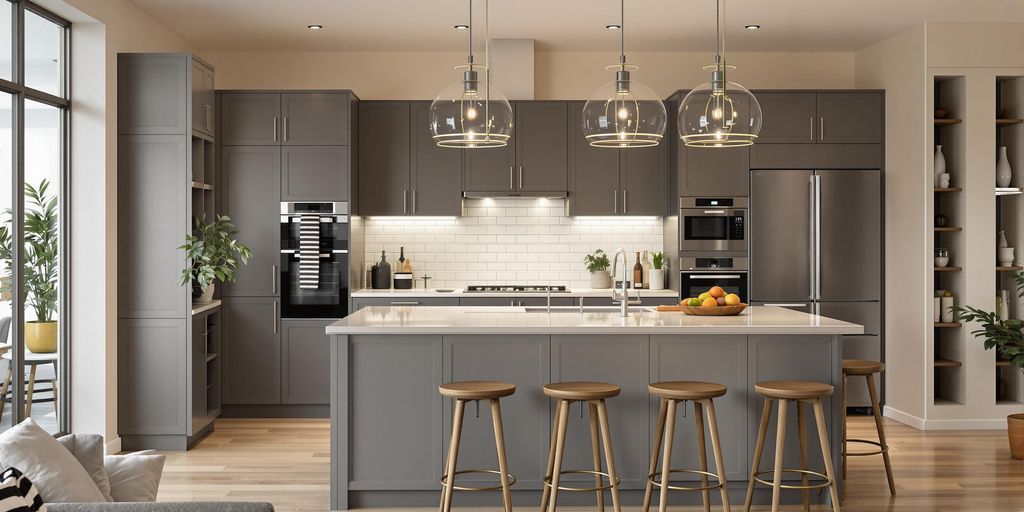 mobili IKEA cucina moderna con mobili eleganti e funzionali.