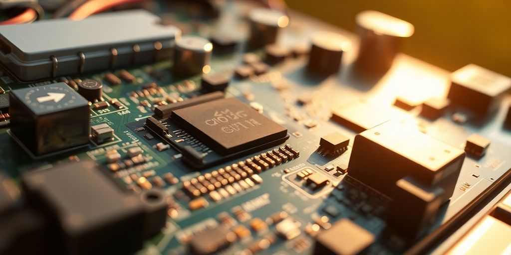 Circuit imprimé micro-onduleur, composants électroniques, énergie solaire