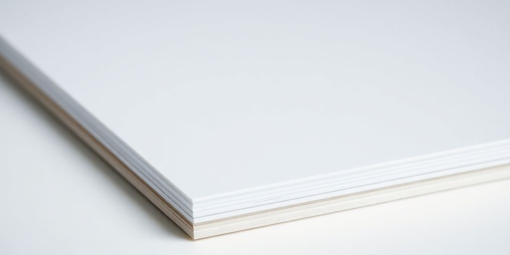 Close-up of a smooth white PVC sandwich panel surface.