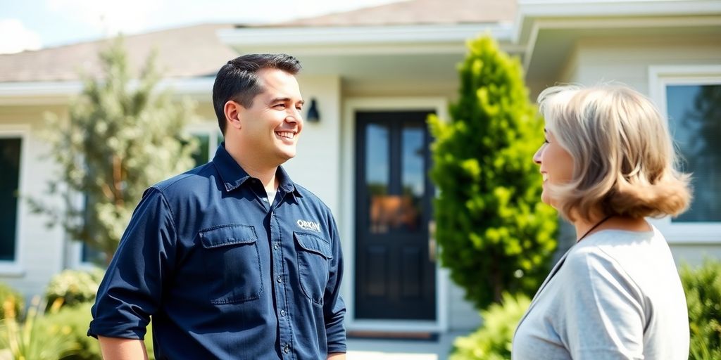 Crawl Space Champions technician interacting with a homeowner.