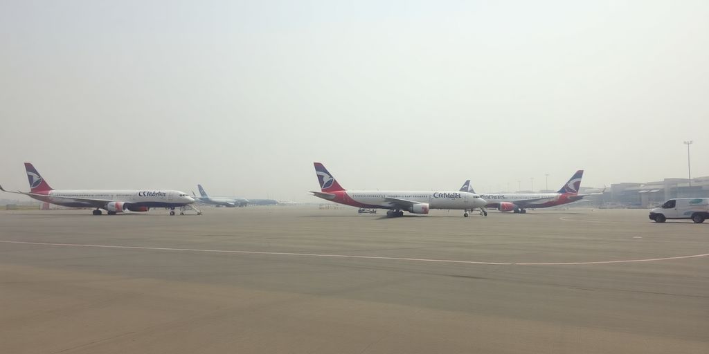 Avions au sol, aéroports vides Moyen-Orient