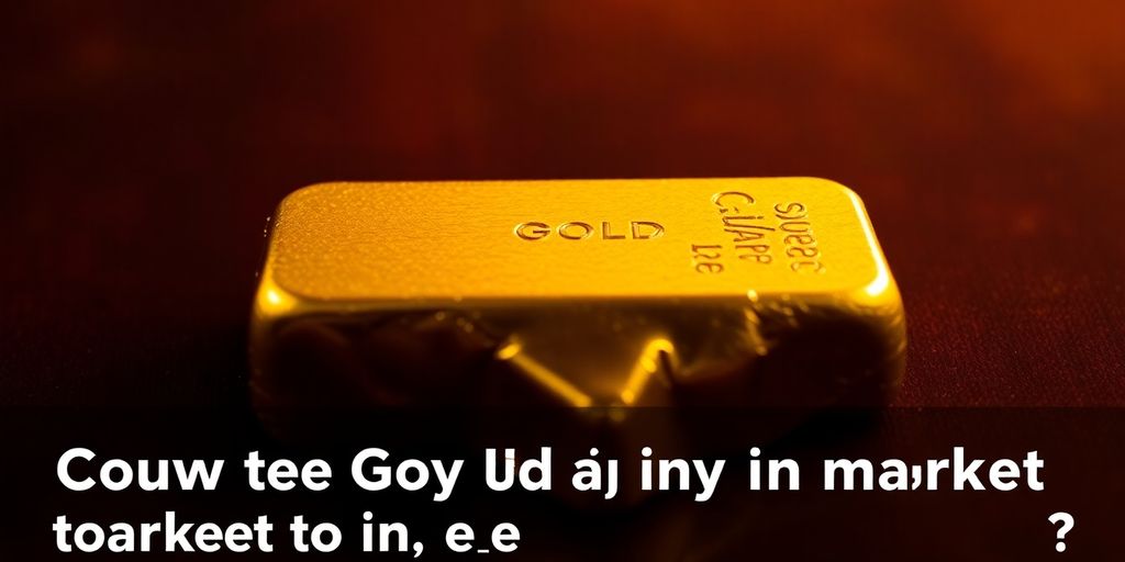 Lingot d'or brillant sur fond sombre.