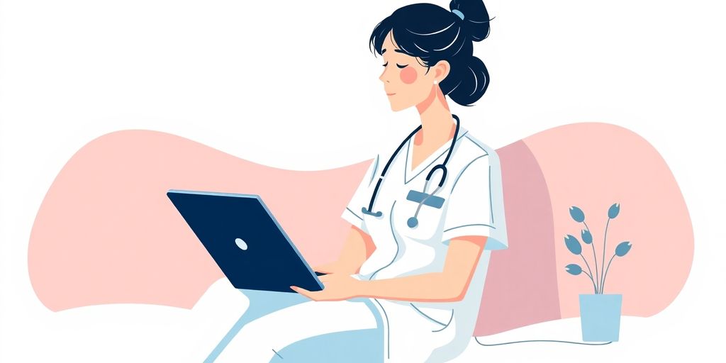 Helsearbeider på pause i rolig miljø.