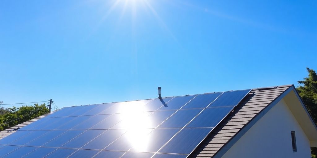 Panneaux solaires sur toit