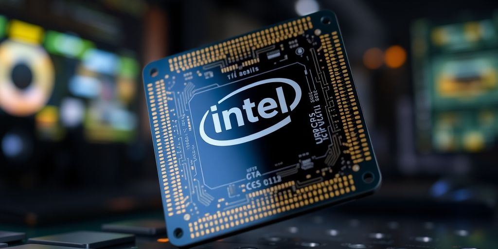 Close-up di una moderna CPU con circuiti complessi.