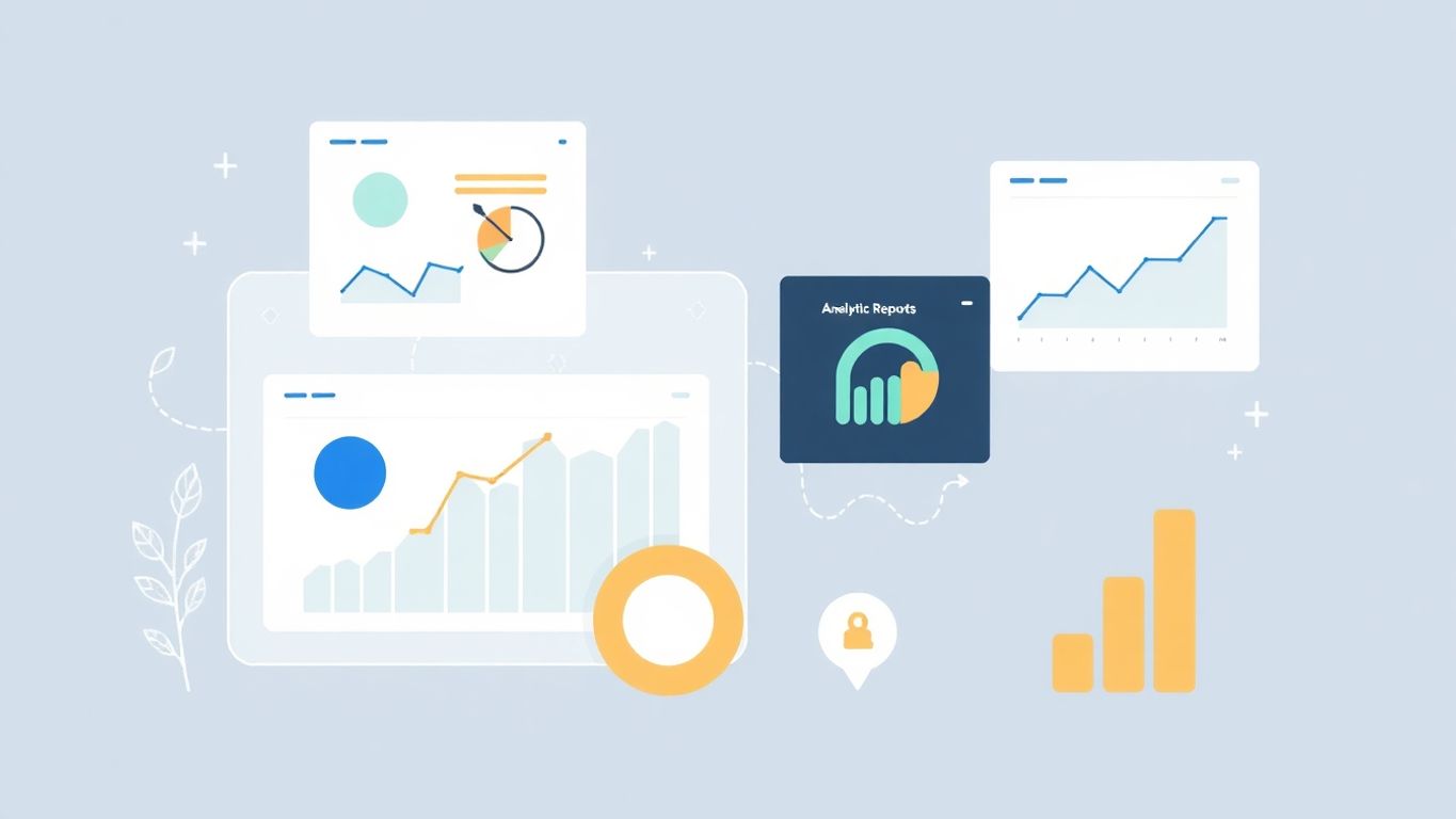 Illustrasjon av tilpassede rapporter i Google Analytics.