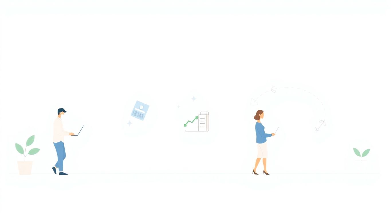 Illustrasjon av kundereise og kjøpsprosess.