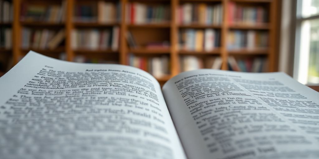 Open academic transcript in a library setting.