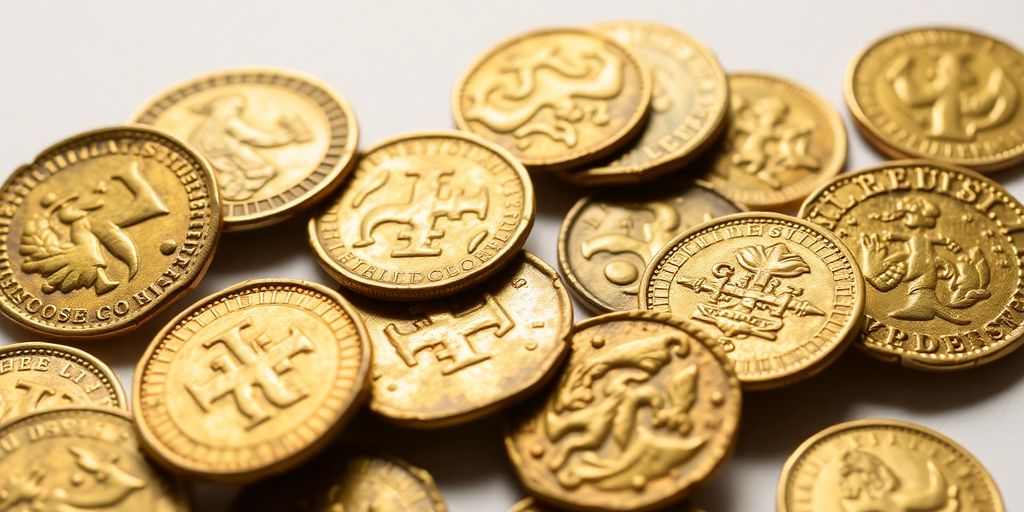 Pièces d'or anciennes d'Europe, variées et brillantes.