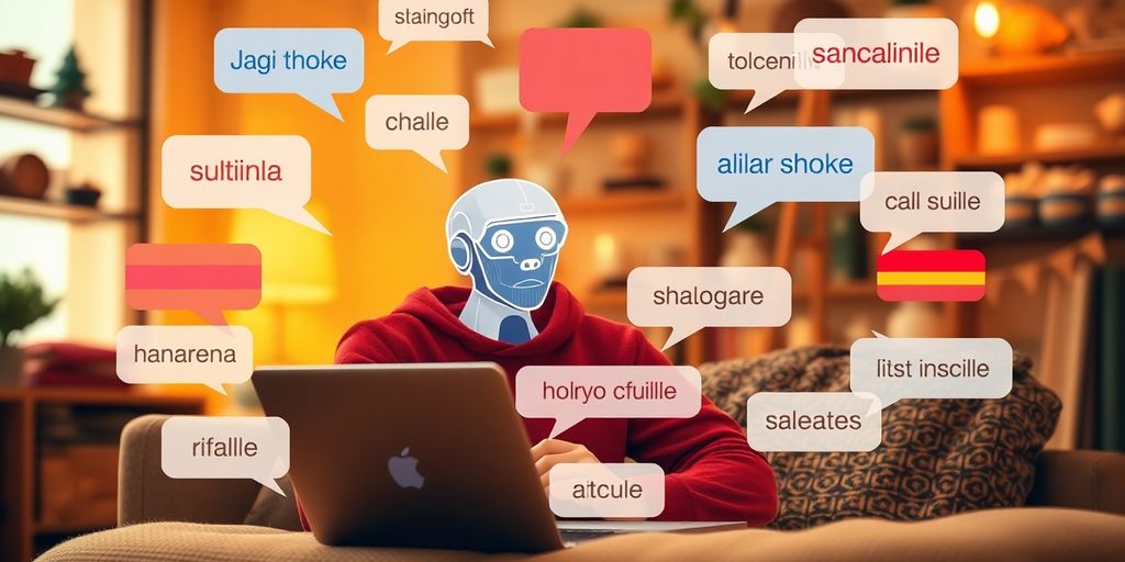 Kupac komunicira sa AI chatbotom na više jezika.