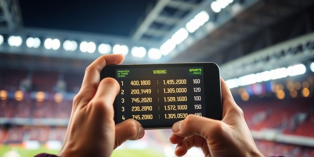 Sports bettor studying odds on a screen.