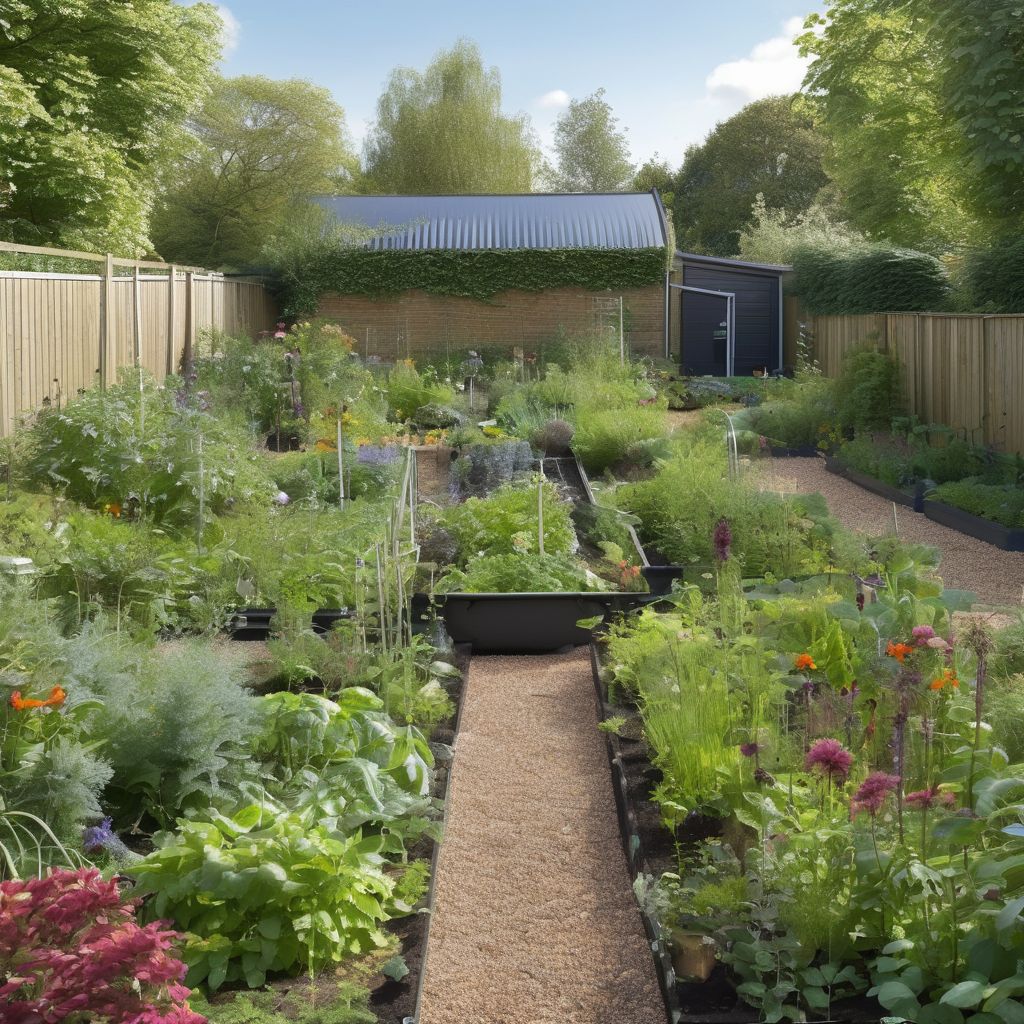 organic garden in the UK with wastewater-derived fertilizers
