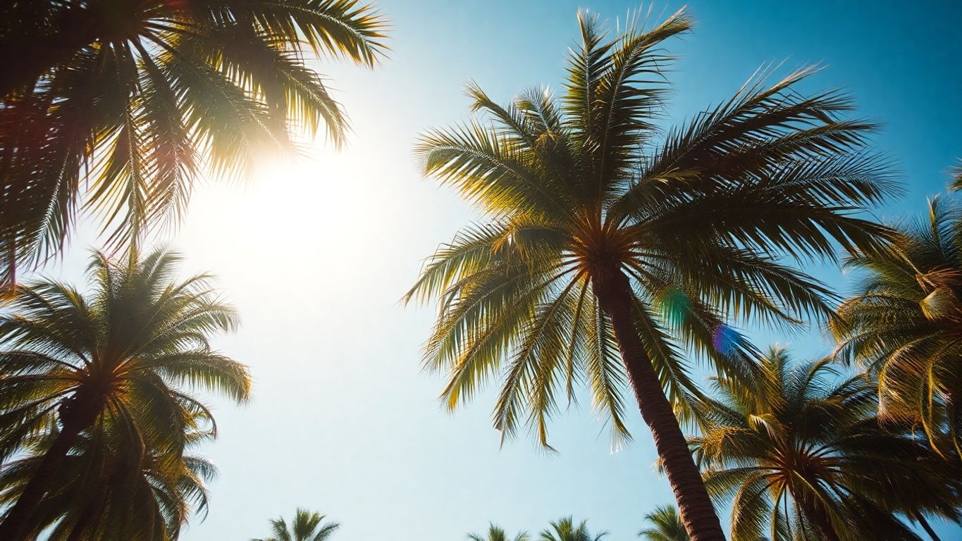 Podcast listeners transforming into leads amidst palm trees.