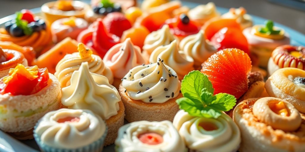 ชุดเบรคพร้อมเสิร์ฟวางบนโต๊ะ