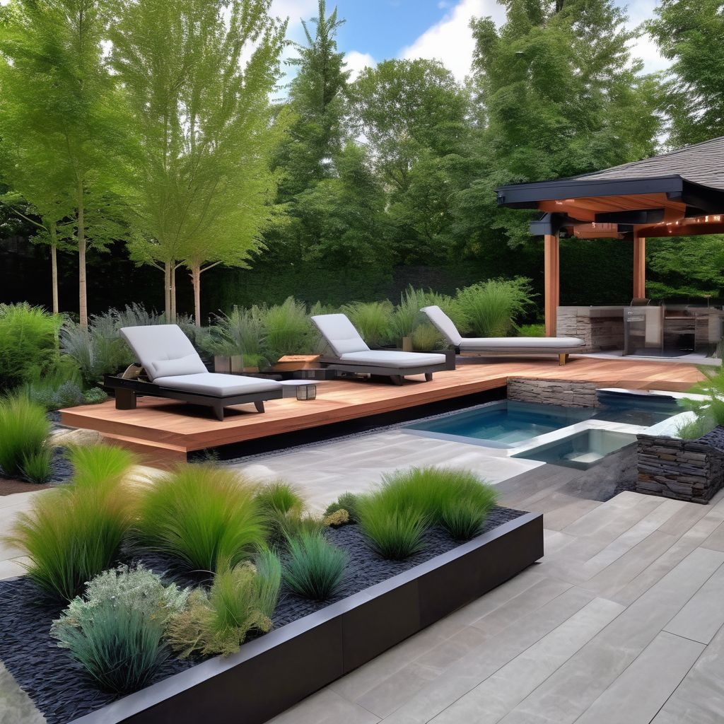 modern sustainable landscape design outdoor living