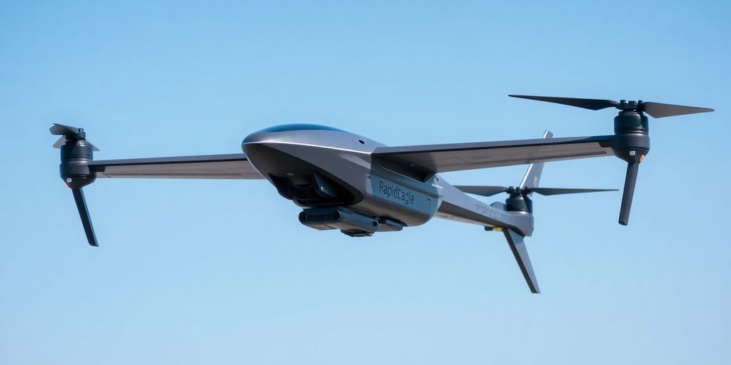 Drone intercepteur RapidEagle en vol.