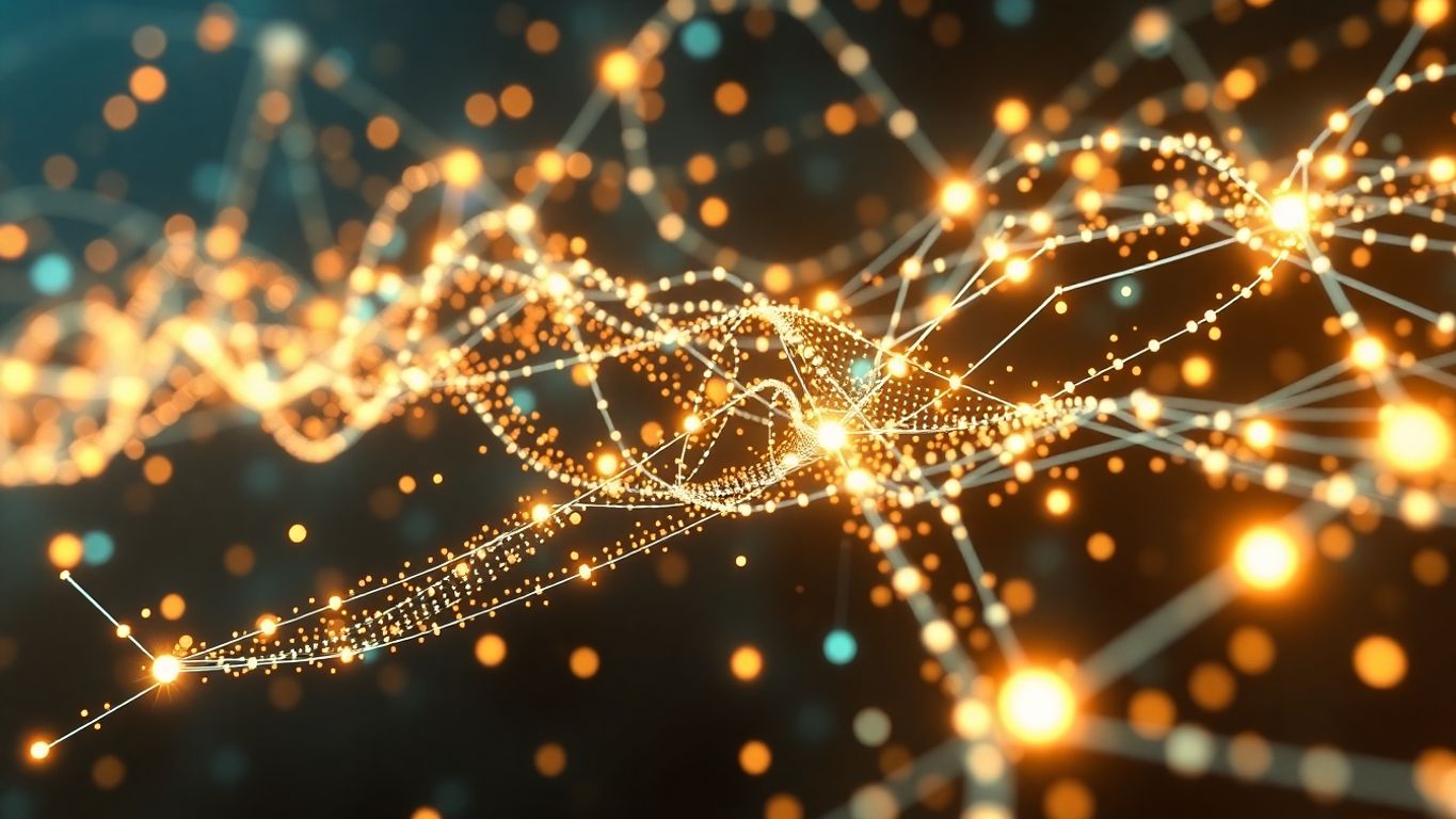3D illustration of a digital currency transaction flow.