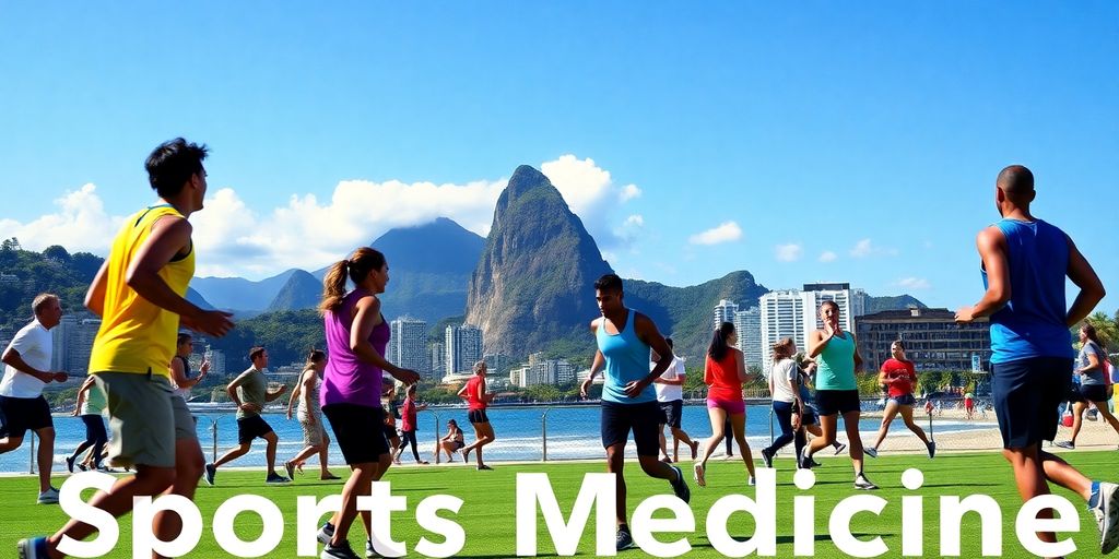 Atletas praticando esportes no Rio de Janeiro.