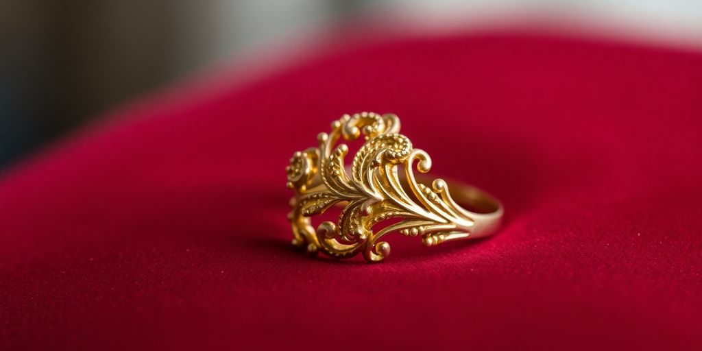Bijou ancien sans poinçon sur velours sombre.