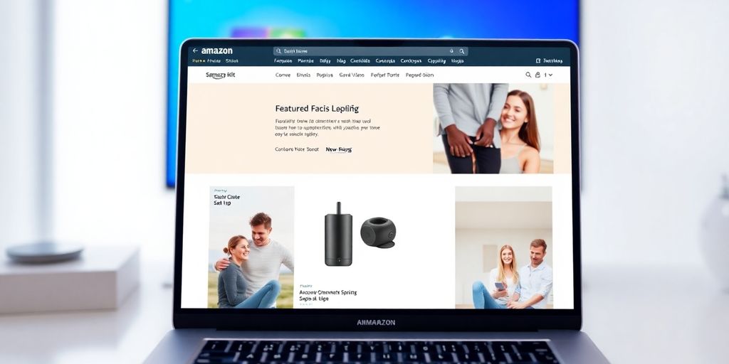 Amazon product listing with vibrant imagery.