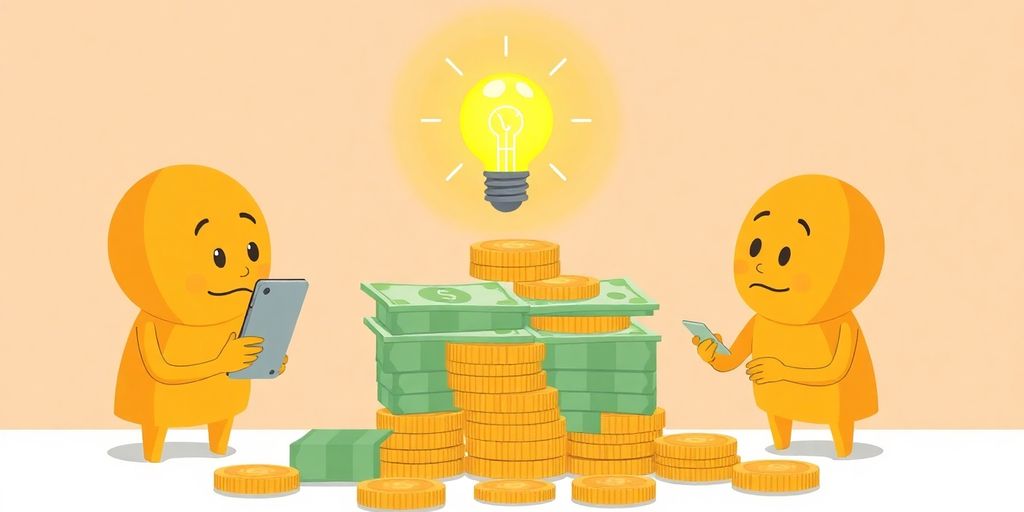 Cartoon hands holding money with question marks.